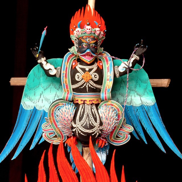 Torma butter sculpture of Garuda