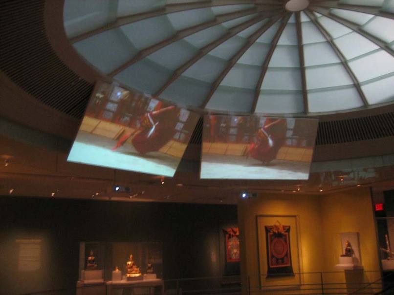 "Cham Quad-split" 4-screen installation at the Rubin Museum of Himalayan Art, New York ~ created by Joseph Houseal and Matt Hoffman